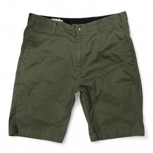 Y2K Men's Olive Green Volcom Casual Shorts Size Waist 36”